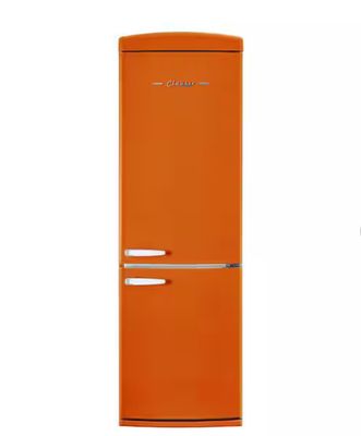 Classic Retro 23.8 in 11.7 cu. ft. Frost Free Retro Bottom Freezer Refrigerator in Orange Creamsicle, ENERGY STAR