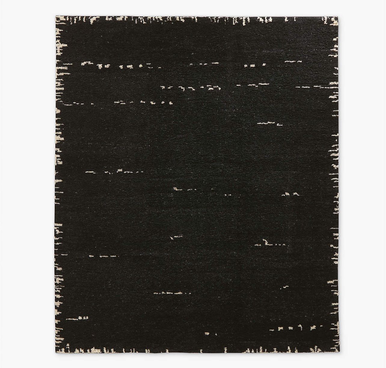 Marrin Hand-Knotted Black New Zealand Wool Area Rug 6'X9' CB2