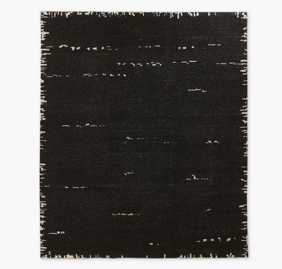 Marrin Hand-Knotted Black New Zealand Wool Area Rug 6'X9' CB2