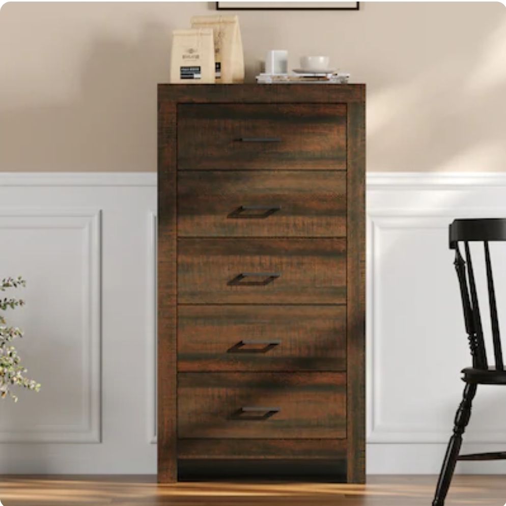 Small Space Bedroom 5-Drawer Chest of Drawers Dresser