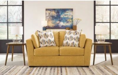 Ashley Furniture Keerwick Sunflower Loveseat Ashley Furniture Keerwick Sunflower Loveseat