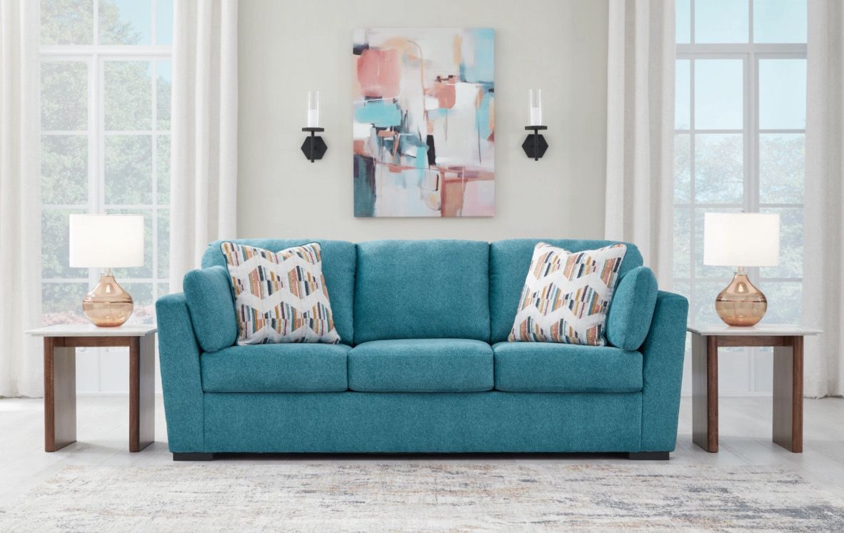 Keerwick Sofa Ashley Design In Teal Keerwick Sofa Ashley Design In Teal