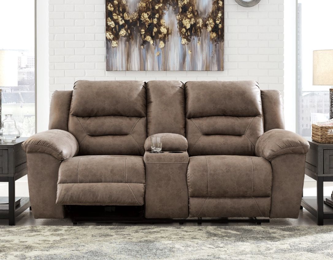 Stoneland Manual Reclining Loveseat with Console Stoneland Manual Reclining Loveseat with Console