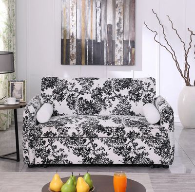 3 in 1 Loveseat Convertible Sleeper Sofa Bed | Soft Boucle Fabric | USB Ports | for Living Room