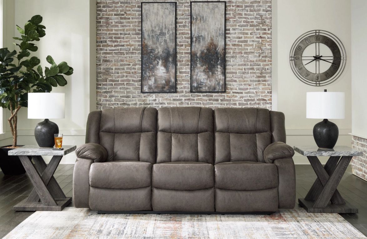 First Base Manual Reclining Sofa By Ashley design