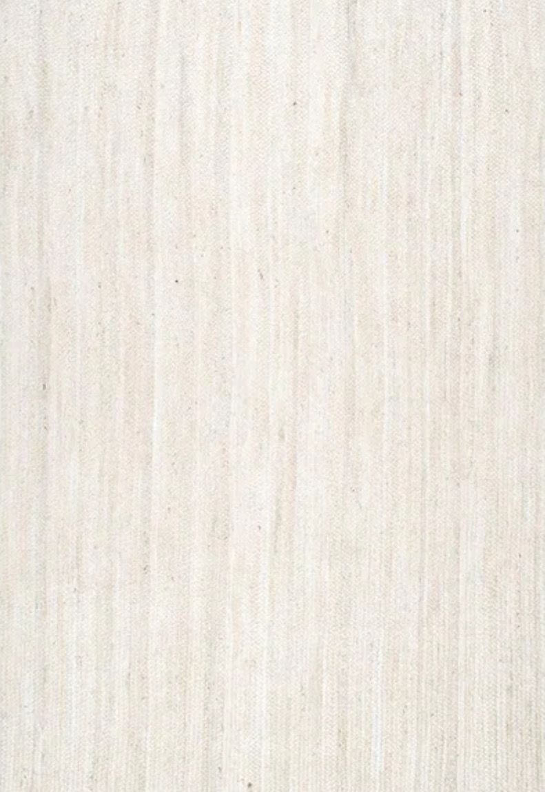 Rigo Chunky Loop Jute Off-White 9 ft. x 12 ft. Farmhouse Living Room/Bedroom/Dining Room Area Rug