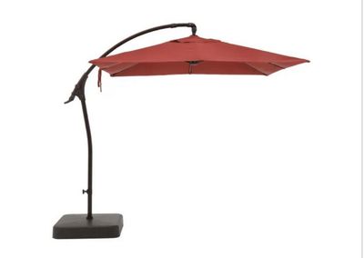 Hampton bay 8 ft. Square Aluminum and Steel Cantilever Outdoor Umbrella W Base