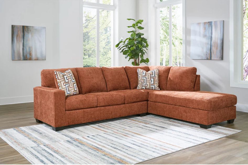 Aviemore 2-Piece Sectional with Chaise Burnt Orange Aviemore 2-Piece Sectional with Chaise Burnt Orange