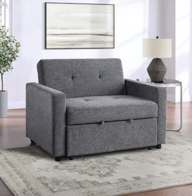 Noah Gray With Twin Sleeper Oversized Tufted Chair Convertible Bed Chair