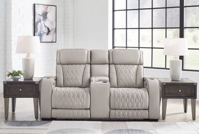 Boyington Dual Power Leather Reclining Loveseat with Console Boyington Dual Power Leather Reclining Loveseat with Console