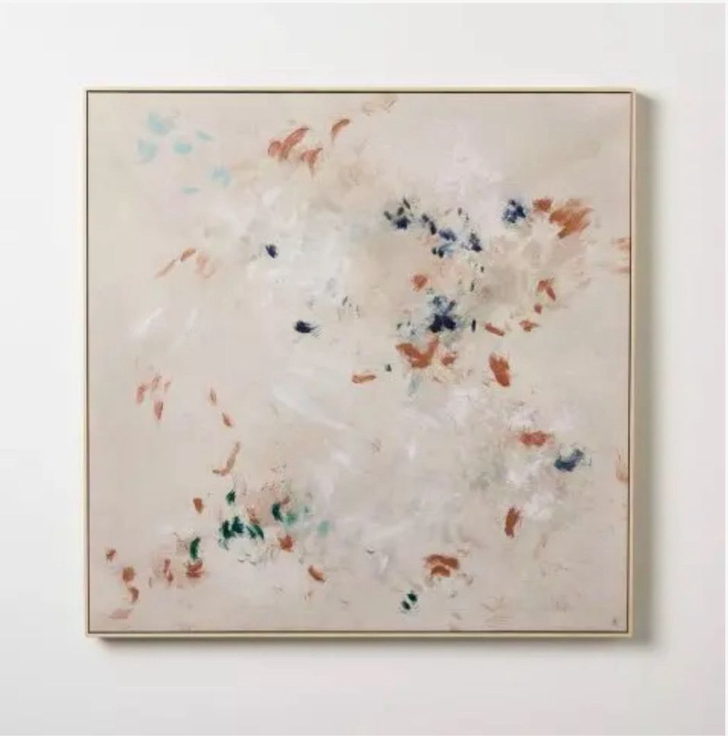 36 36"x36" Pastel Abstract Framed Wall Art Canvas