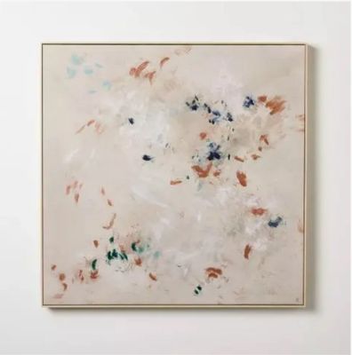 36"x36" Pastel Abstract Framed Wall Art Canvas
