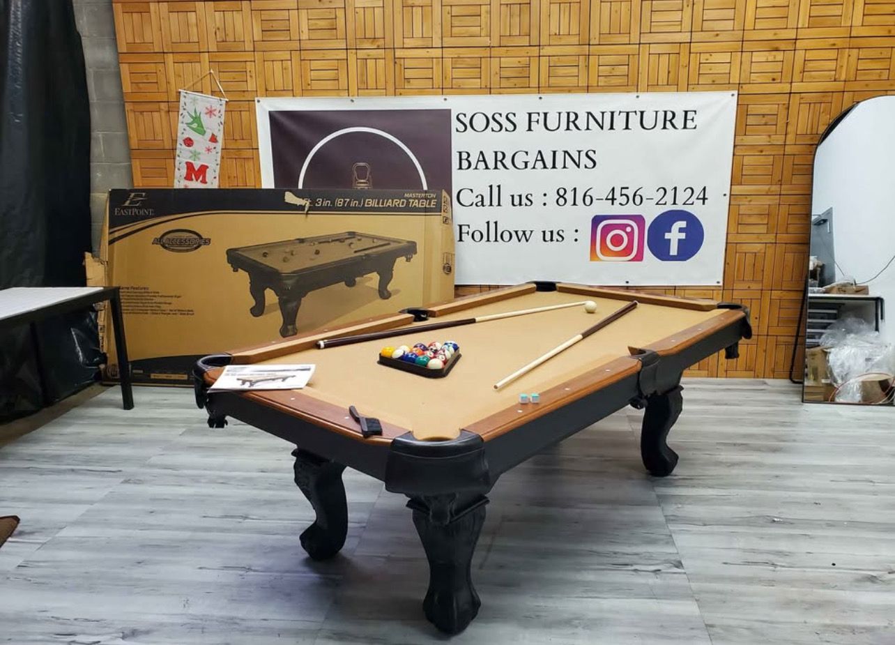 Billiard Bar-Size Pool Table 87 Inch or Cover – Perfect for Family Game Room