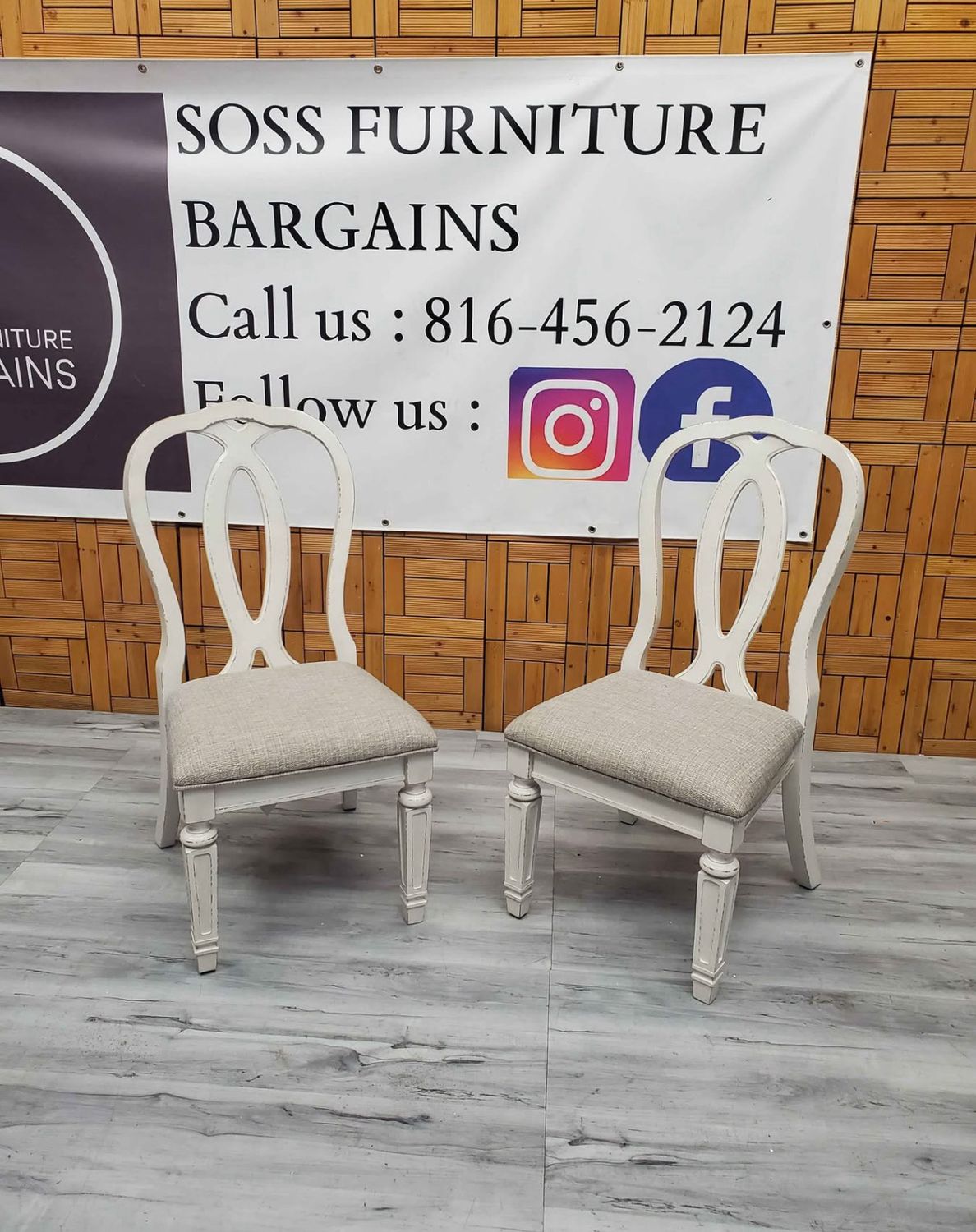 French Farmhouse Accent Realyn Ribbon Back Dining Chair (Set of 2)