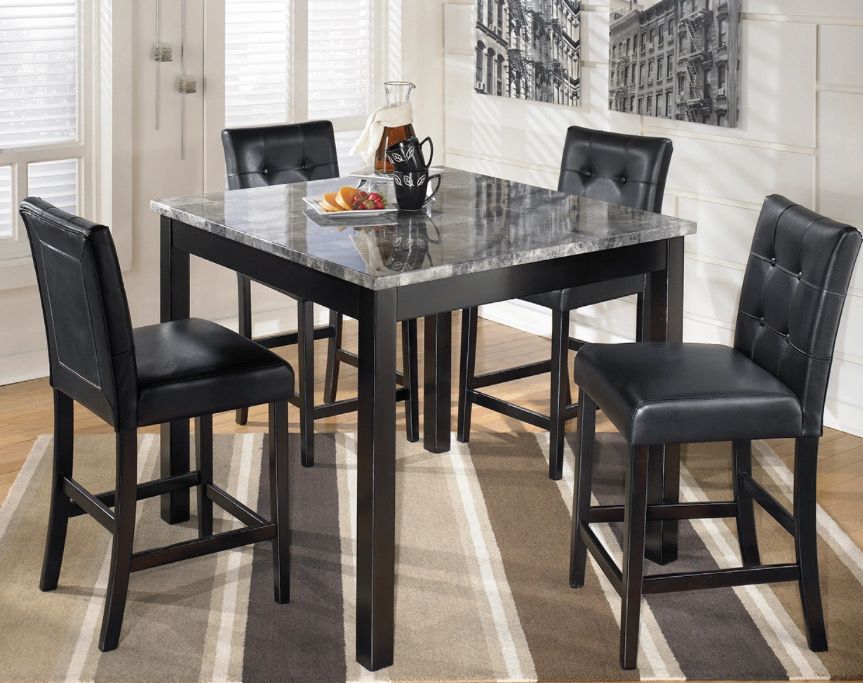 Maysville Counter Height Dining Table and 4 Bar Stools By Ashley Design