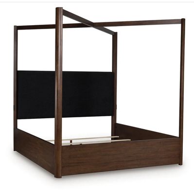 Kendamor King Canopy Bed With USB Charging Station Kendamor King Canopy Bed With USB Charging Station