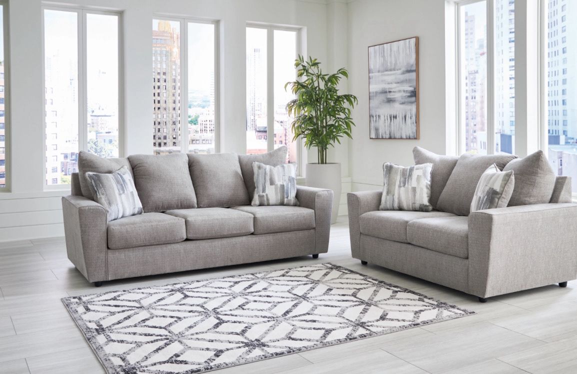 Stairatt Sofa and Loveseat & ottoman By Ashley Design