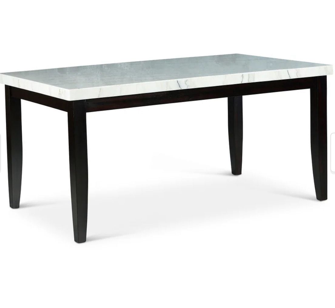 Steve Silver Winlock White Marble Dining Table Steve Silver Winlock White Marble Dining Table