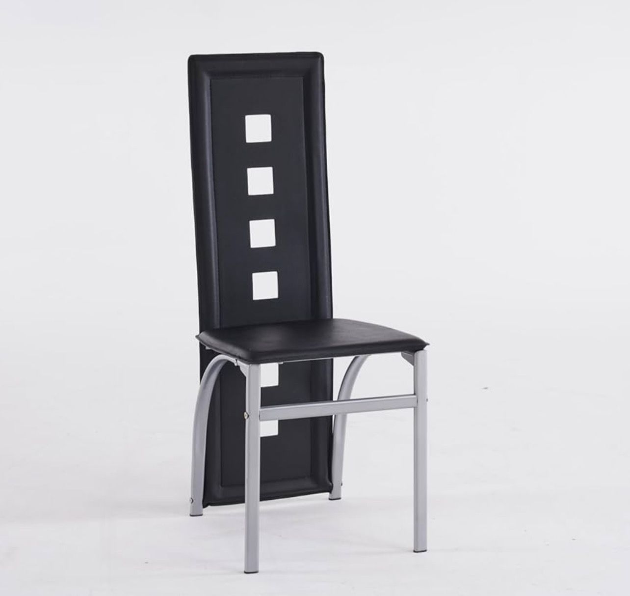 Winado Set of 4 Traditional Faux Leather Dining Side Chair (Metal Frame)