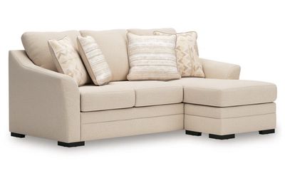Ashley Lango Stationary Queen Sofa Chaise Sleeper in Jute