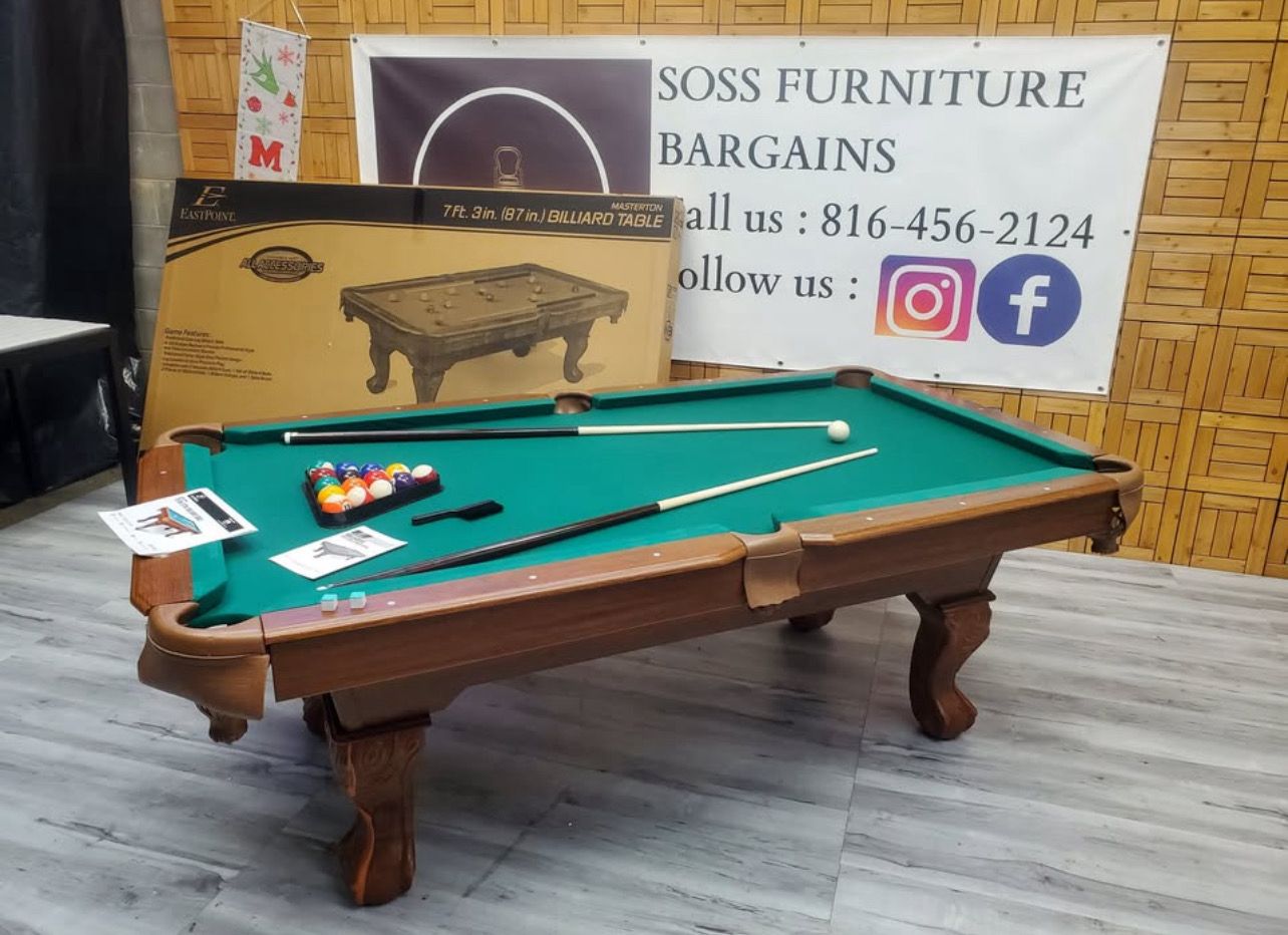 Billiard Bar-Size Pool Table 87 Inch or Cover – Perfect for Family Game Room