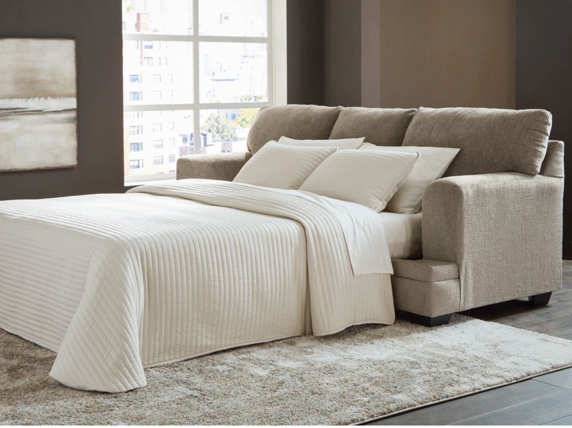 Ashley Stonemeade Stationary Queen Sofa Sleeper in Taupe