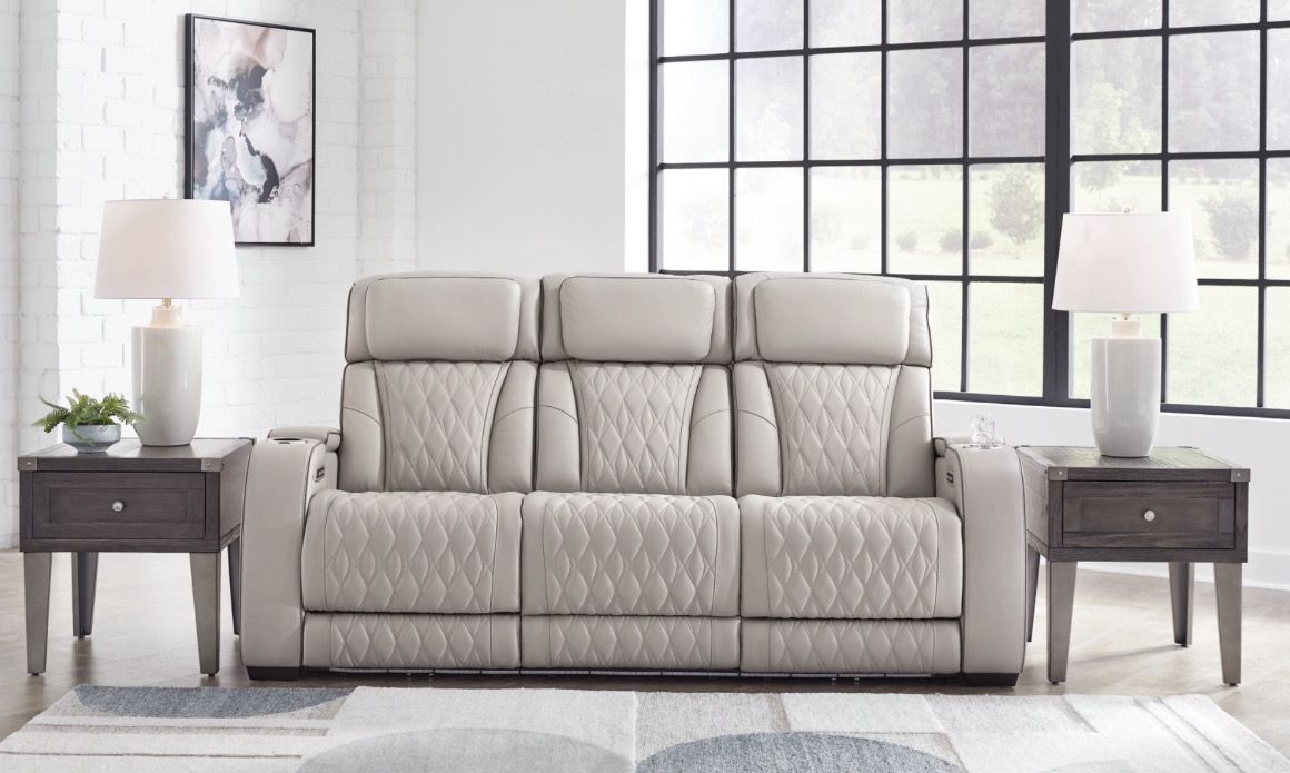 Boyington Dual Power Leather Reclining Sofa Ashley Boyington Dual Power Leather Reclining Sofa Ashley