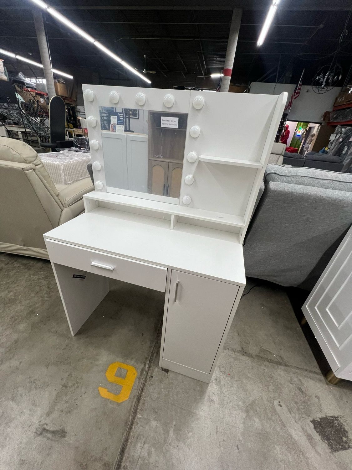 Makeup Vanity With LED Lights With Storage / Drawer