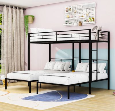 Metal Triple Twin Bunk Bed Metal Triple Twin Bunk Bed