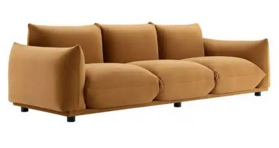 Copious Performance Velvet Sofa - Cognac