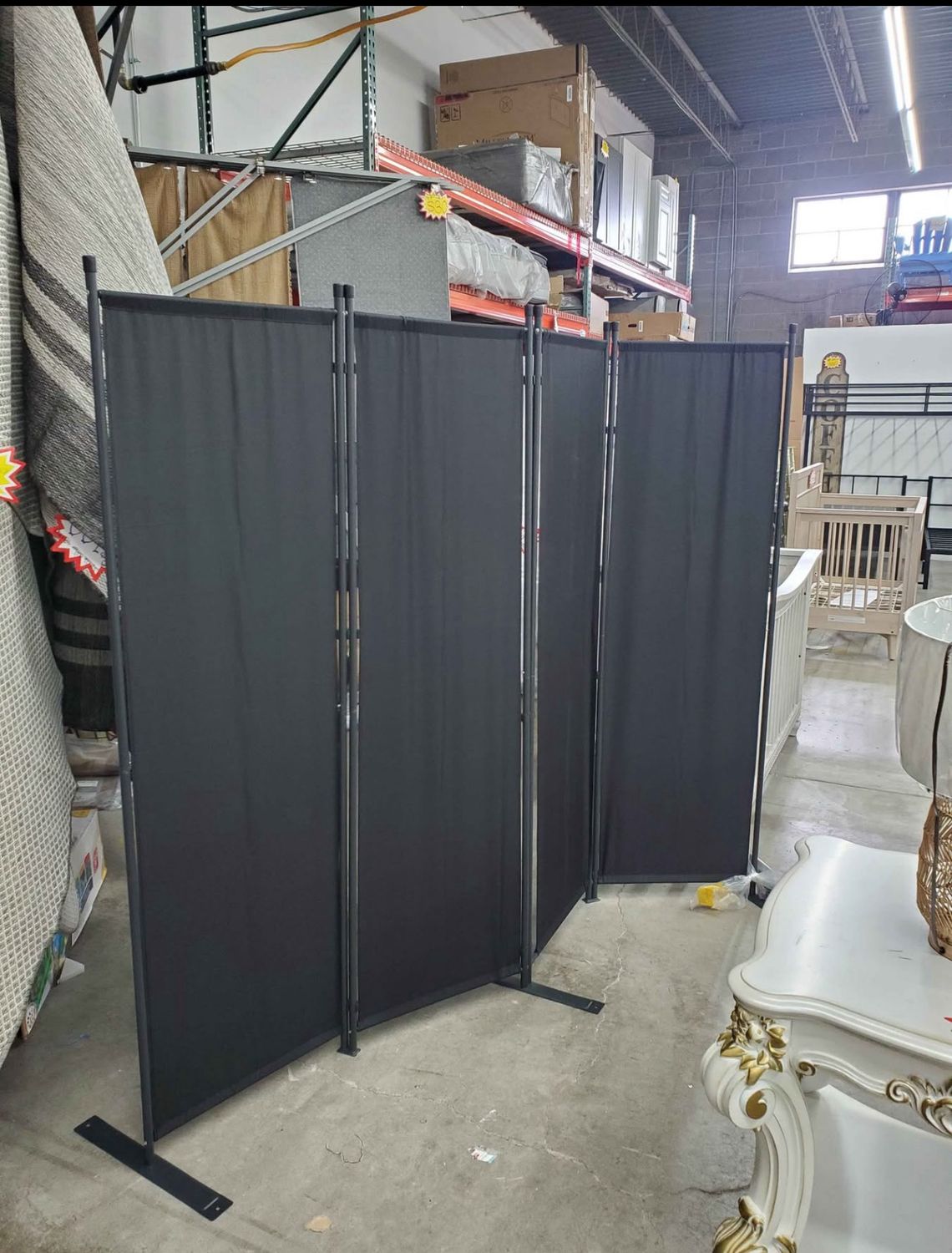4 Panel Folding Room Divider, 6FT Privacy Screen , Room Partition Screen