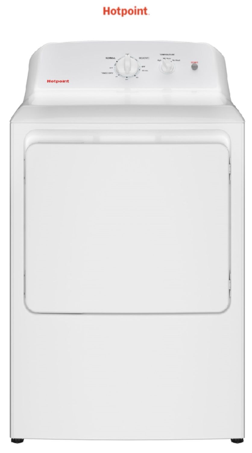 Hotpoint 6.2 cu. ft. vented Electric Dryer in White with Auto Dry