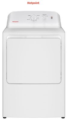 Hotpoint 6.2 cu. ft. vented Electric Dryer in White with Auto Dry