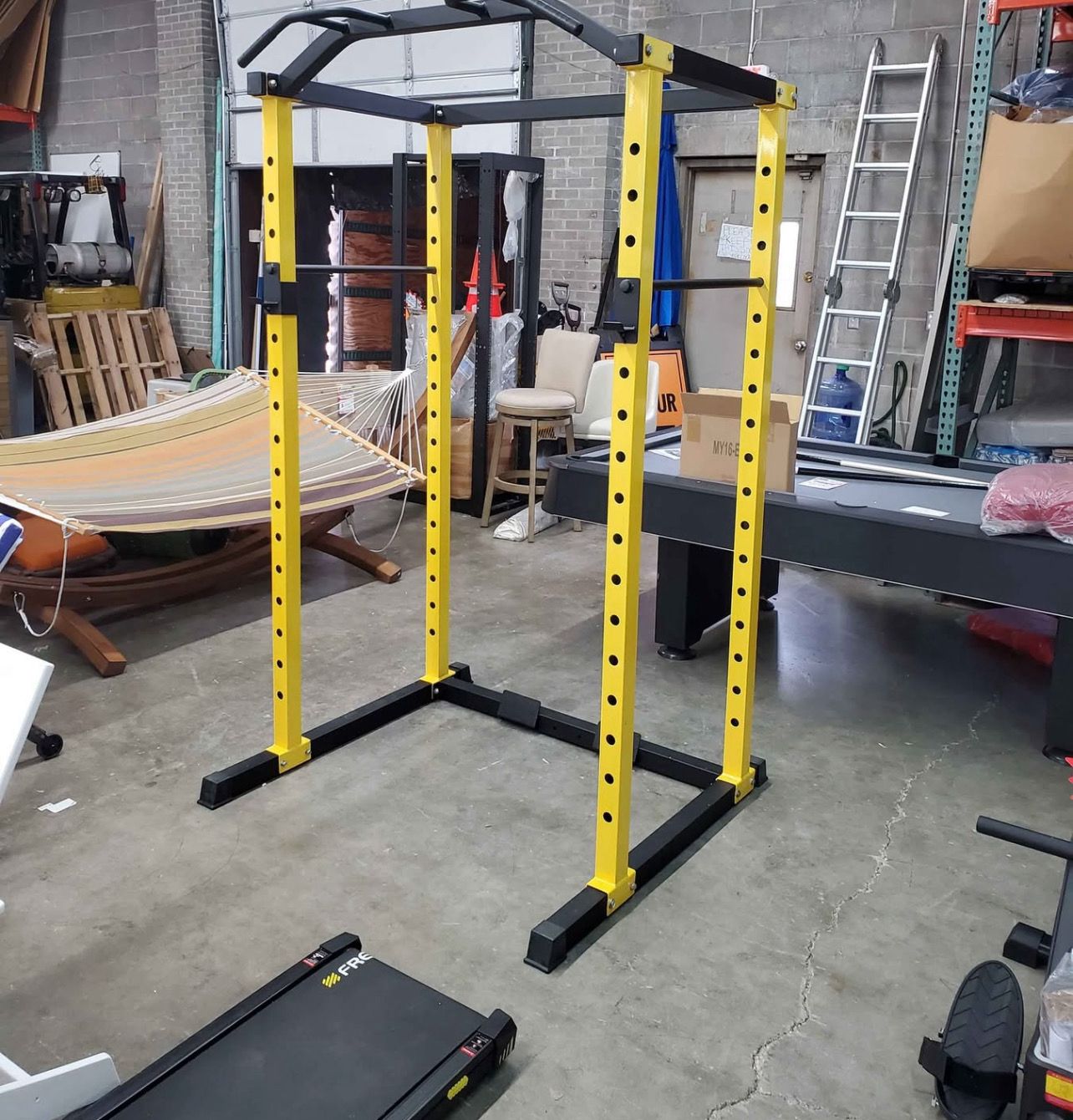 Power Rack Cage Super Max Adjustable Power Tower 1000lbs Capacity for Home Gym Fitness