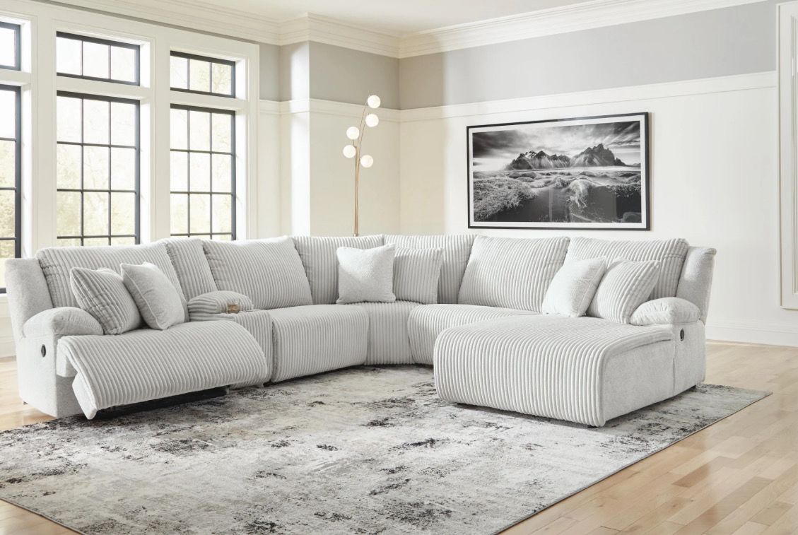Top Tier 6-Piece Manual Reclining Modular Sectional with Chaise and Console