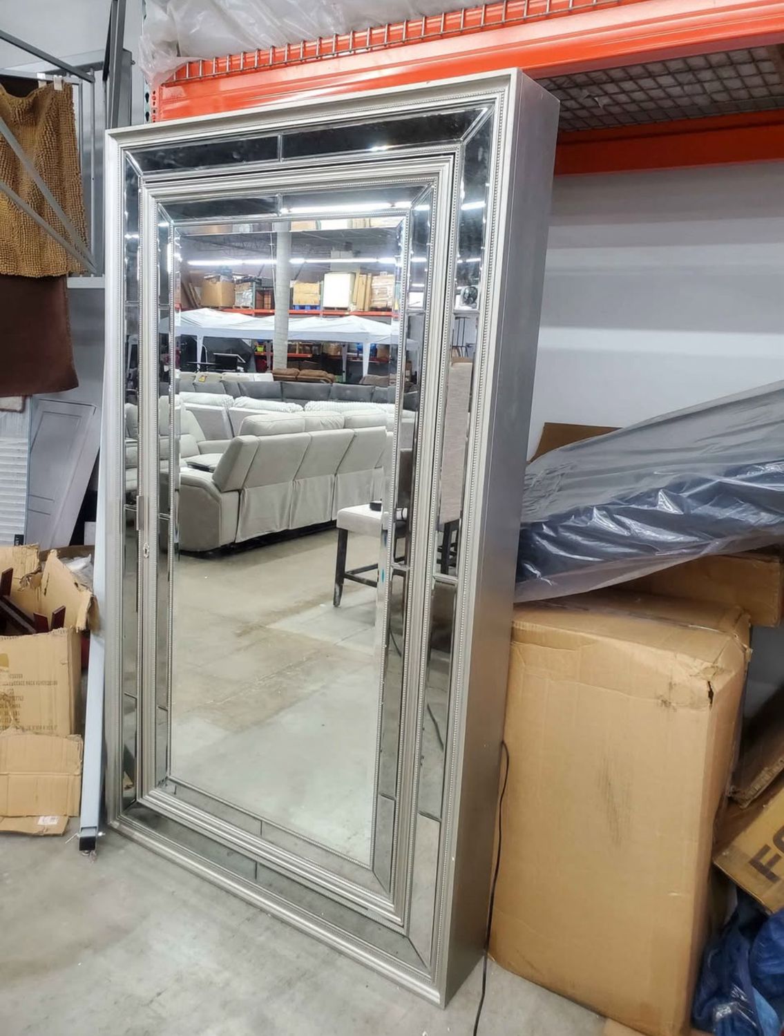 Large Jewelry Storage Armoire Mirror With Lock Frontgate Loren