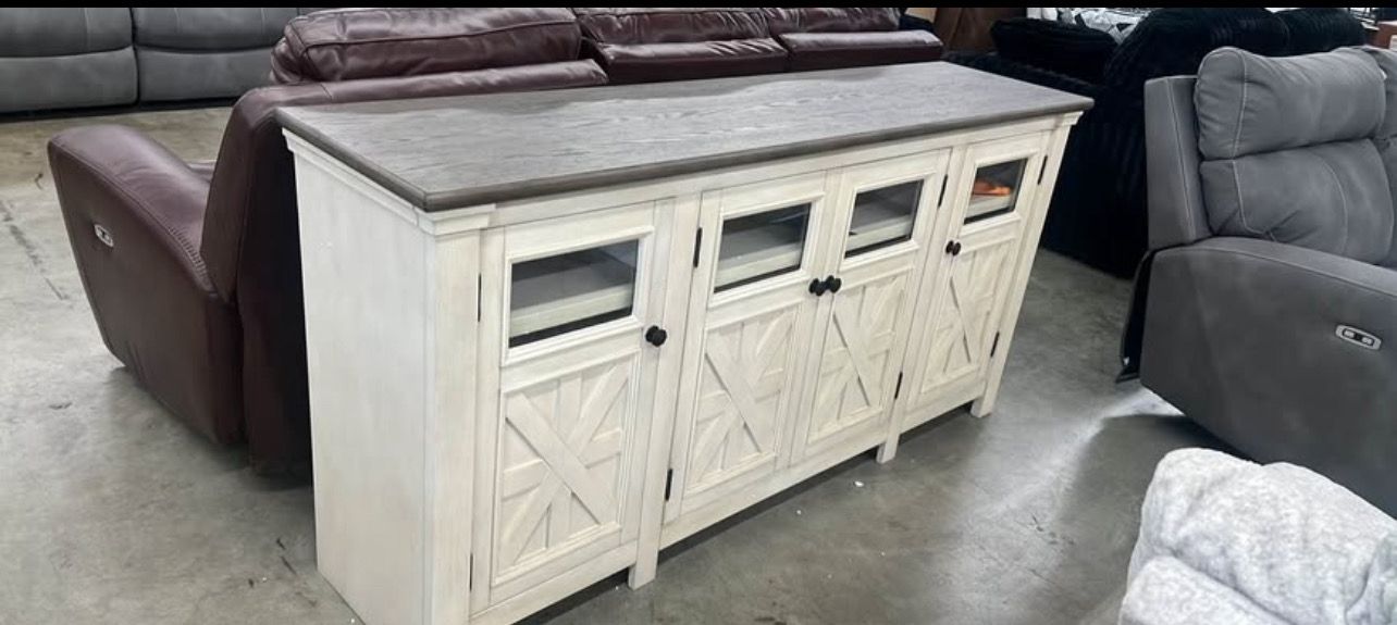 Bolanburg Two-tone 74" TV Stand by Ashley