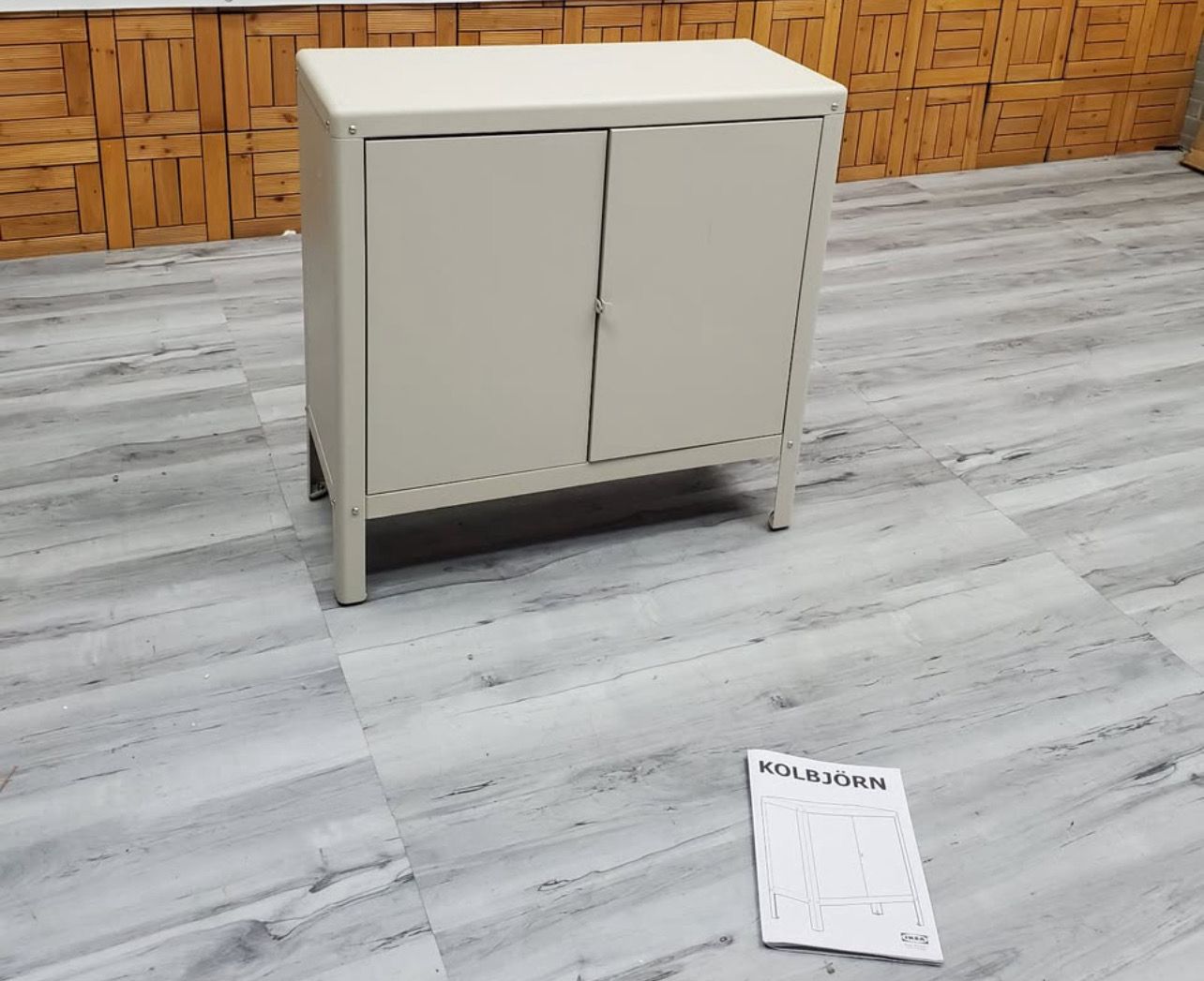 HOME OFFICE METAL STORAGE CABINET - BEIGE