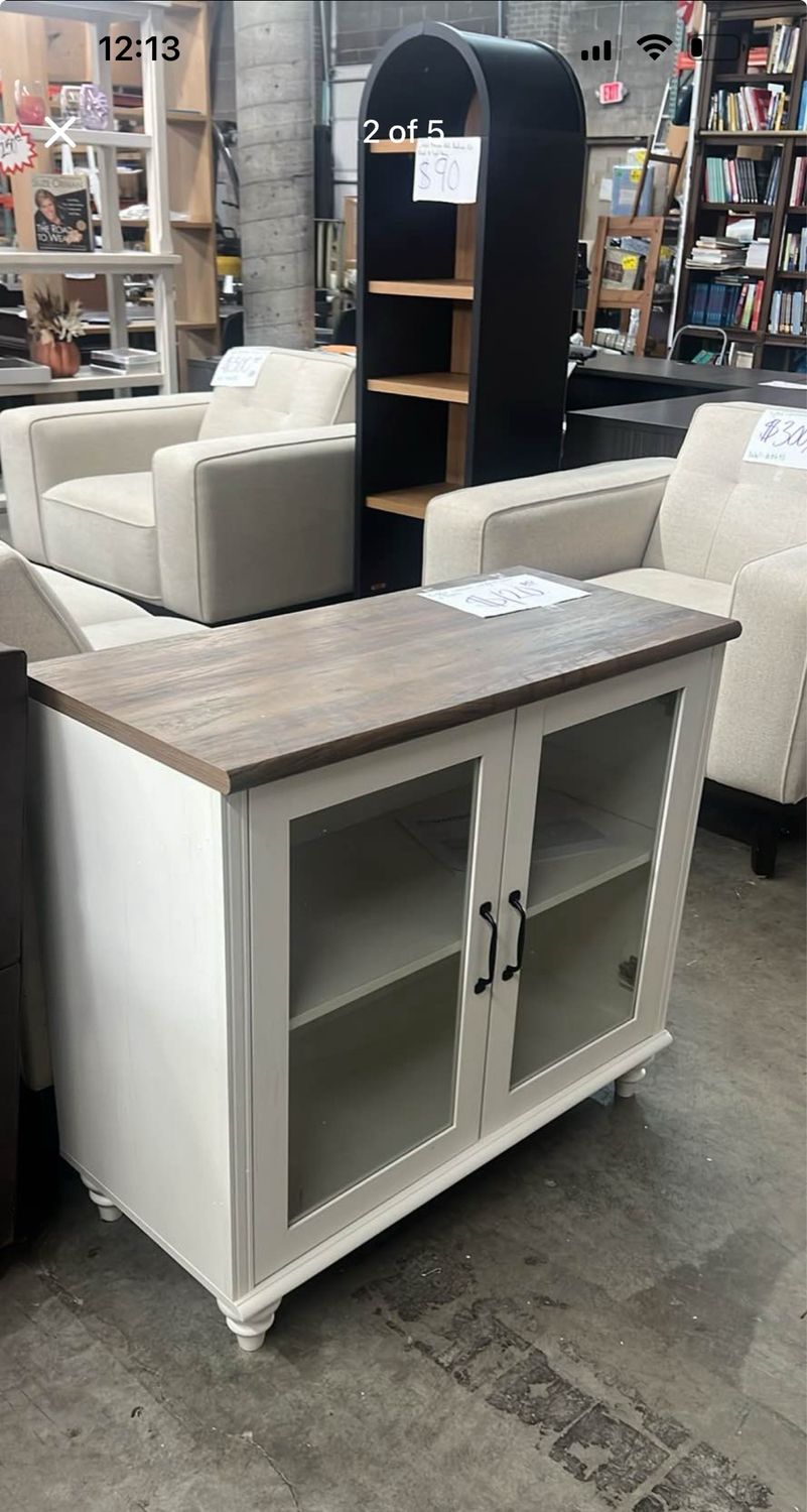 Accent Cabinet / Small buffet table with glass door