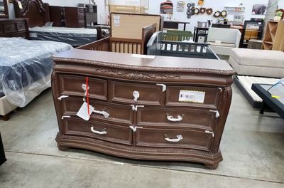 Bedroom, Nursery Kingsley Wessex 7 Drawer Double Dresser Euro Truffle