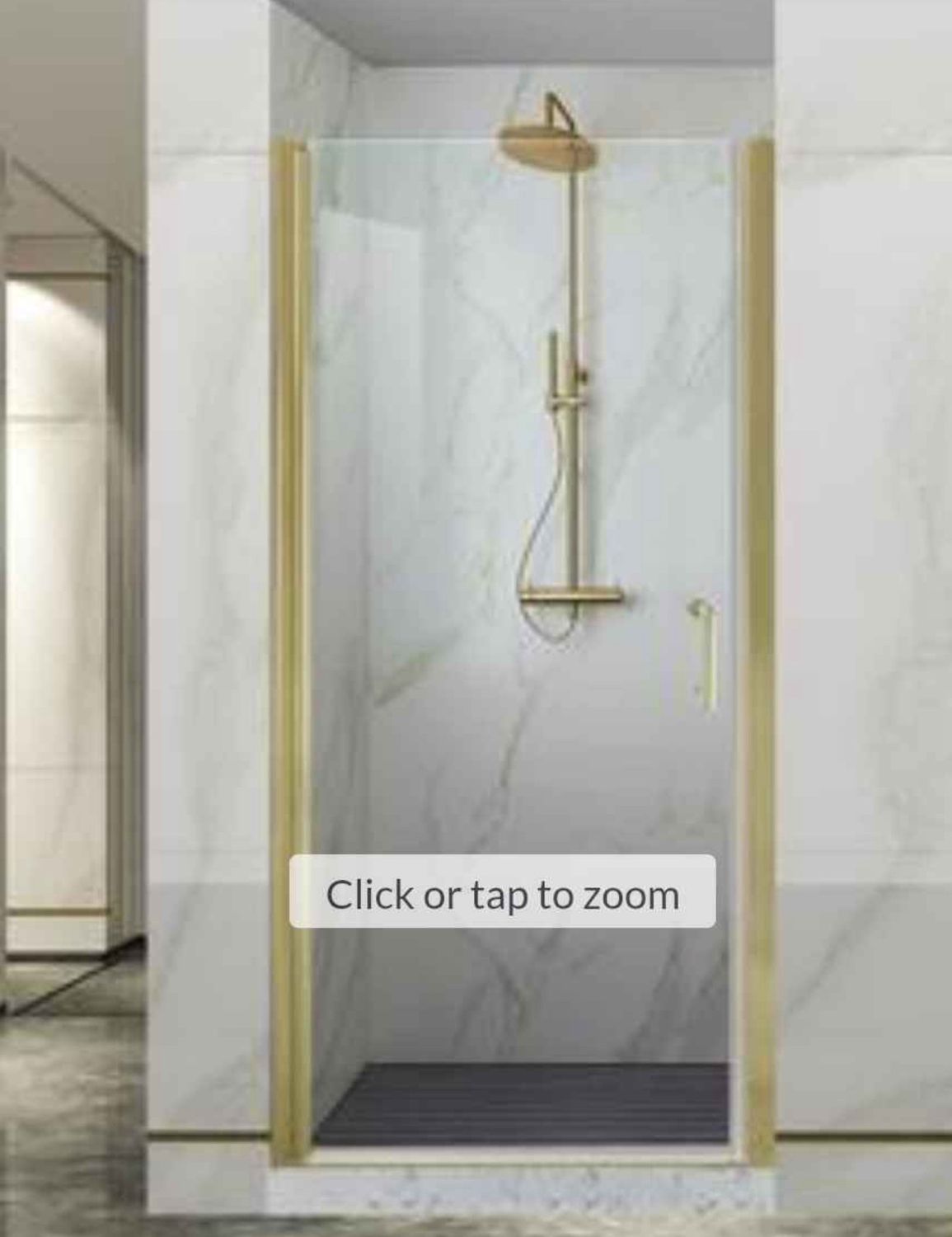 Shower Door 32" GroGro Frameless Pivot Swing Glass  72" H Brushed Shower Door