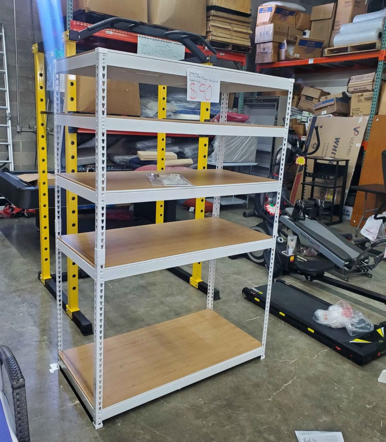 Garage Home 5 Tier Heavy Duty Shelving Adjustable Metal Rack Storage Shelves 72"x47"×24"