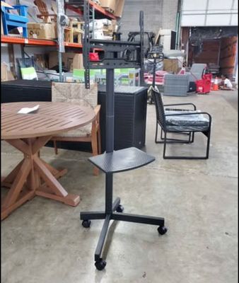 Mobile Rolling Floor TV Stand with Shelf, Swivel Mount Fits Most TVs 20-70 Inches