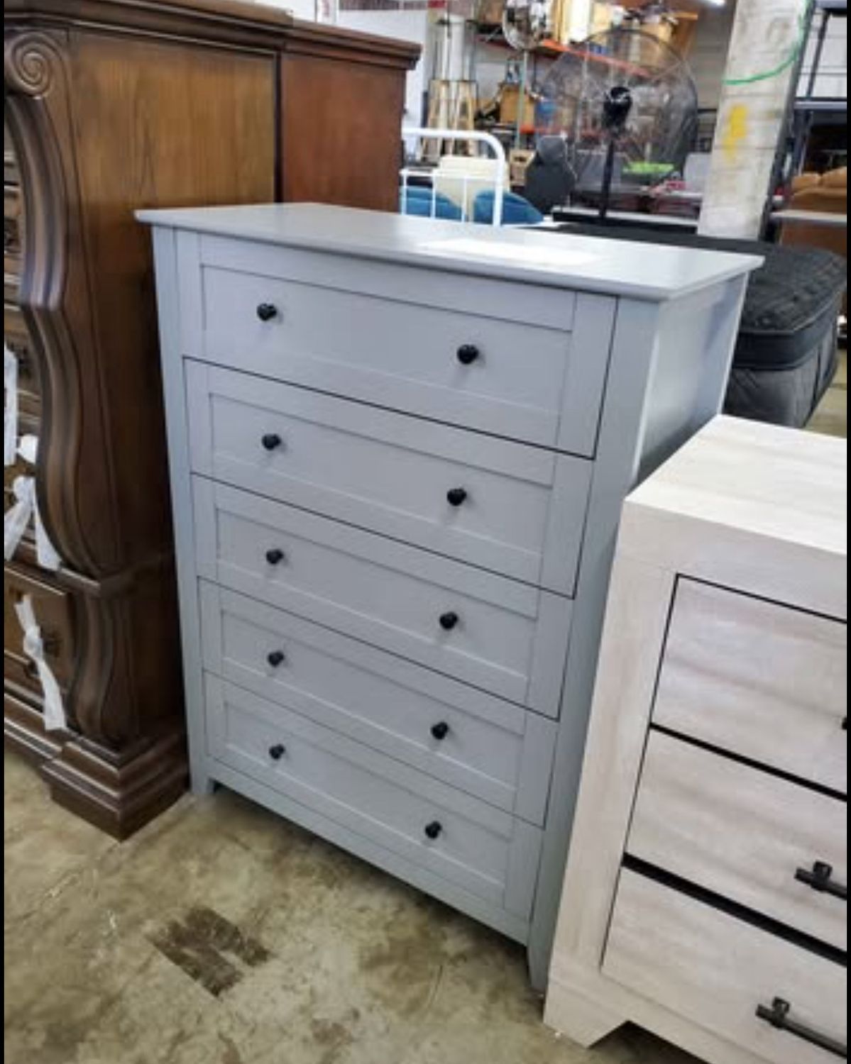 5 Drawers Dresser for Bedroom Tall Dresser Chest