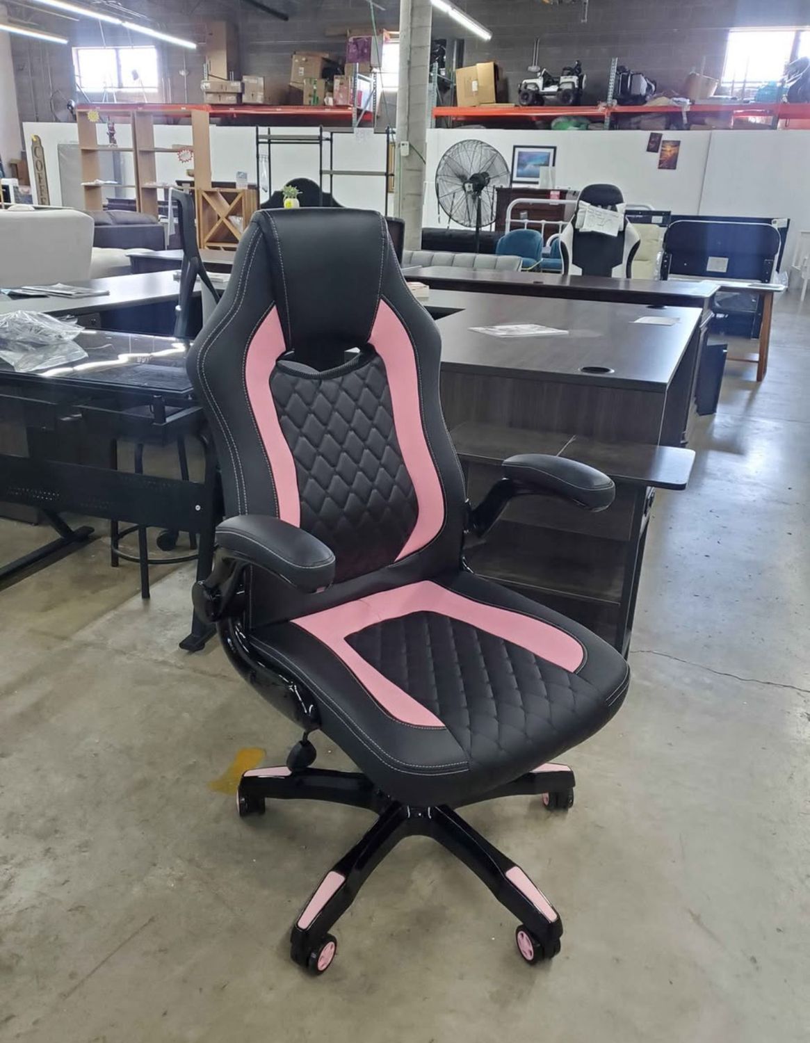 Gaminga Office Chair – High-Back Racing-Style Tilt Recline & Flip-Up Arms