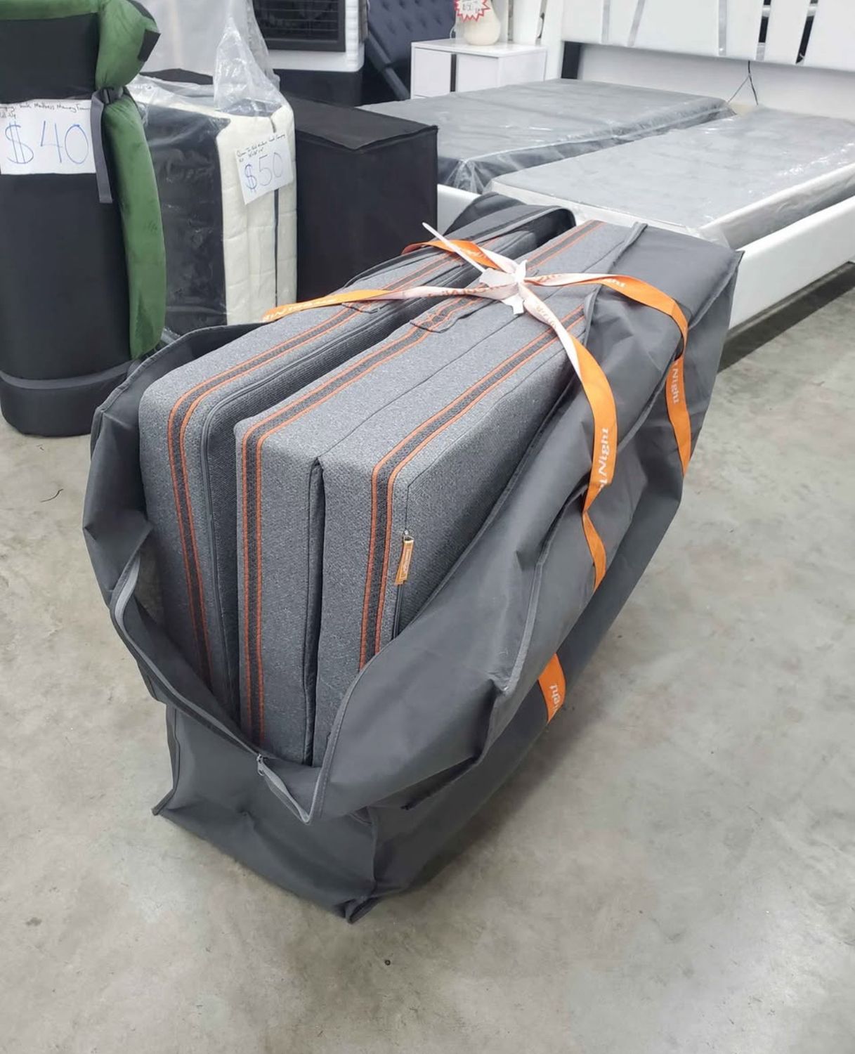 Twin Size ,4-Inch Foldable Mattress for Travel, Camping, Guest with Carry Bag Twin Size ,4-Inch Foldable Mattress for Travel, Camping, Guest with Carry Bag