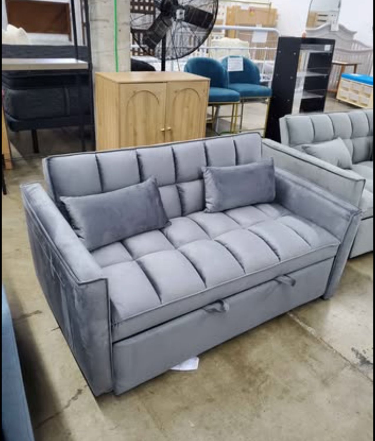 Sofa Bed with Pull-out Bed, Modern Convertible for Living Room Apartment Office,
