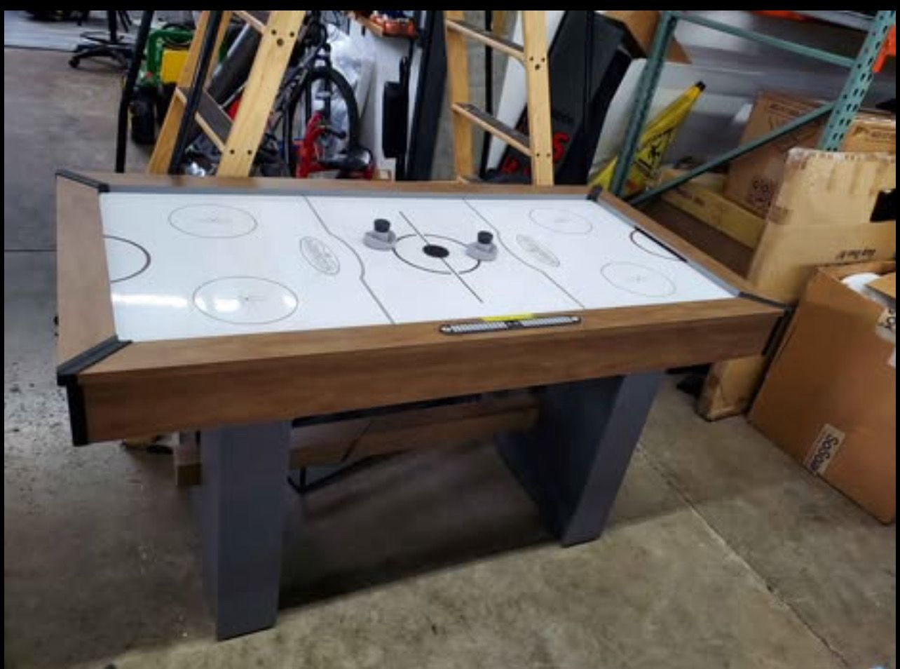Stationary Air Hockey Table Set, Gray, 60" Barrington