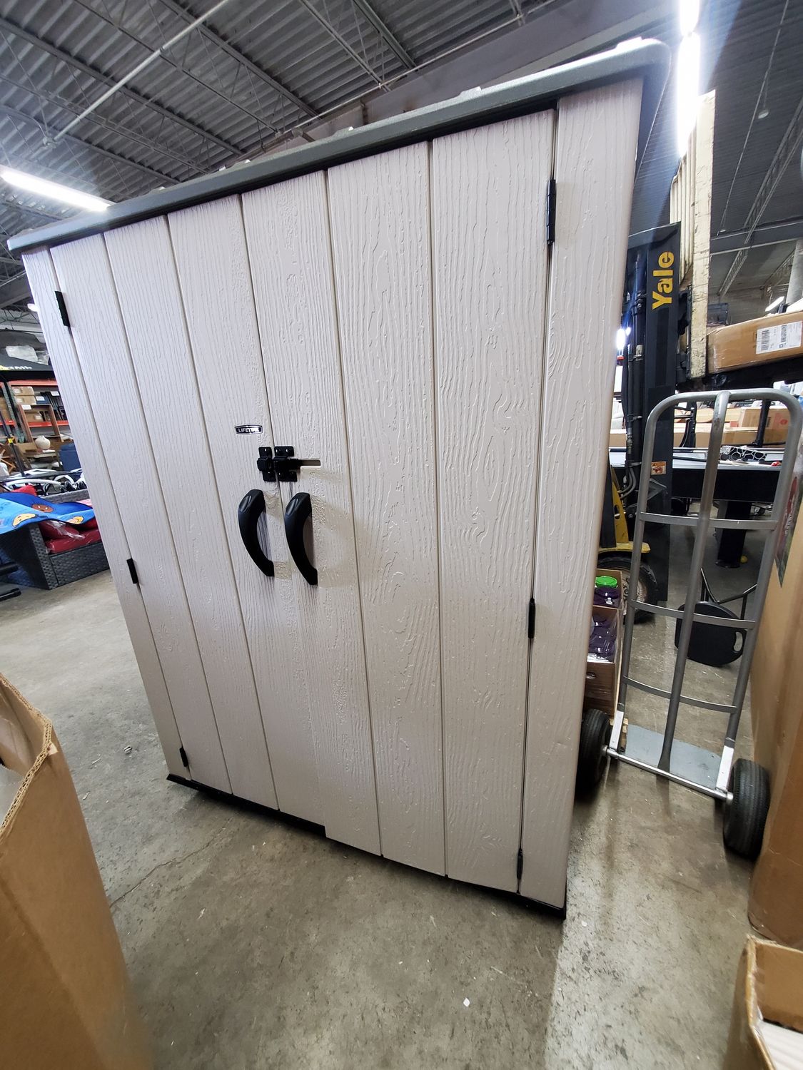 Lifetime Polyethylene Storage Shed, 53 cubic feet, Vertical, Gray (60300U)