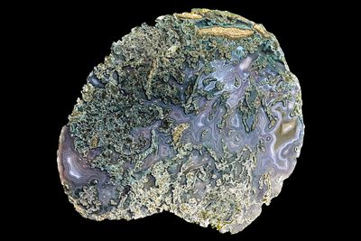 Dense green Moss Agate with Fortification